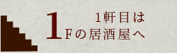 1軒目は1Fの居酒屋へ